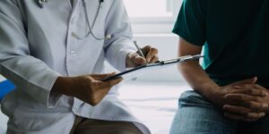 doctor doing depression screening