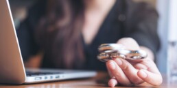 woman using fidget tool for adhd