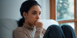 woman having bipolar episode