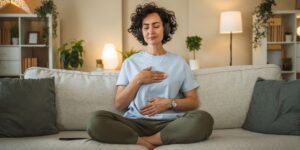 woman using meditation to help anxiety